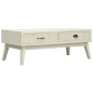 vidaXL Tavolino Caffè 2 Cassetti Intagliati Grigio 110x50x40cm Legno vidaXL Tavolino Caffè 2 Cassetti Intagliati Grigio 110x50x40cm Legno