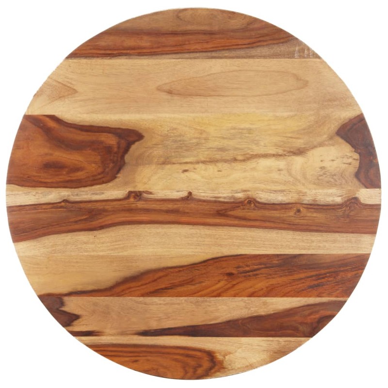 vidaXL Piano Tavolo Legno Massello di Sheesham Rotondo 25-27 mm 50 cm vidaXL Piano Tavolo Legno Massello di Sheesham Rotondo 25-27 mm 50 cm