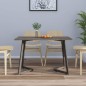 vidaXL Tavolo da Pranzo Grigio 120x60x74 cm in MDF e Ferro vidaXL Tavolo da Pranzo Grigio 120x60x74 cm in MDF e Ferro