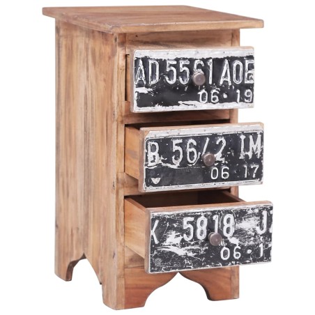 vidaXL Comodino 30x30x51 cm in Legno Massello di Recupero