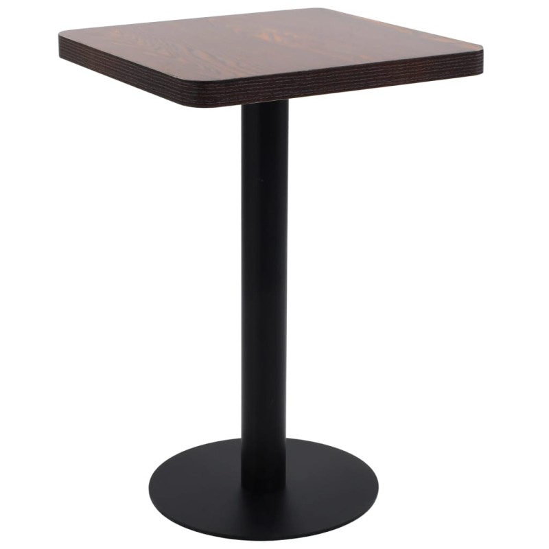 vidaXL Tavolo da Bistrot Marrone Scuro 50x50 cm in MDF vidaXL Tavolo da Bistrot Marrone Scuro 50x50 cm in MDF