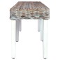 vidaXL Panca 160 cm Bianca in Rattan Naturale Kubu e Massello di Mango vidaXL Panca 160 cm Bianca in Rattan Naturale Kubu e Massello di Mango
