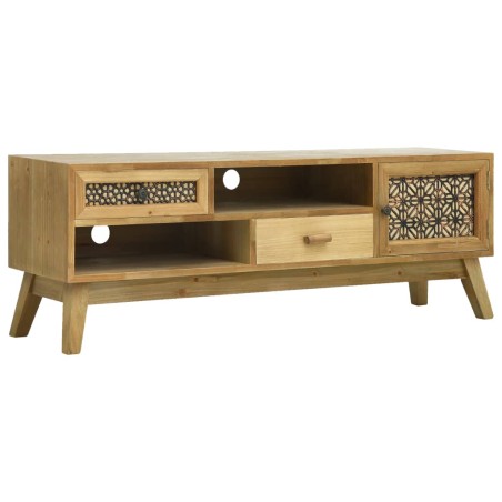 vidaXL Mobile Porta TV Intagliato Marrone 120x30x42 cm in Legno
