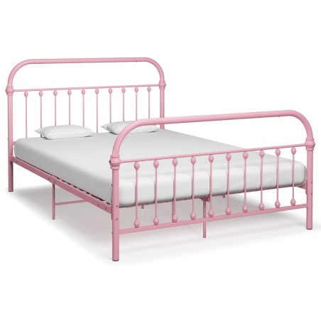vidaXL Giroletto Rosa in Metallo 120x200 cm 