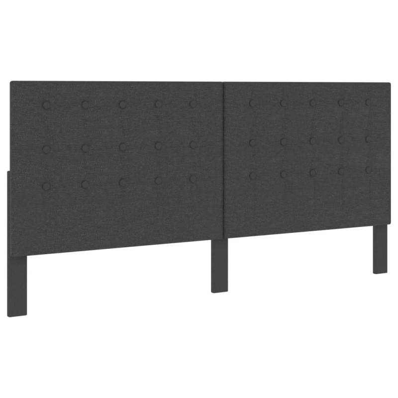vidaXL Testiera Letto Trapuntata Grigio Scuro in Tessuto 200x200 cm 