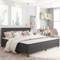 vidaXL Testiera Letto Trapuntata Grigio Scuro in Tessuto 200x200 cm 