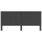 vidaXL Testiera Letto Trapuntata Grigio Scuro in Tessuto 200x200 cm 