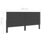 vidaXL Testiera Letto Trapuntata Grigio Scuro in Tessuto 200x200 cm 