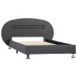 vidaXL Giroletto con LED Grigio in Similpelle 90x200 cm