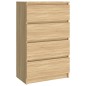 Credenza Rovere Sonoma 60x35x98,5 cm in Legno Multistrato Credenza Rovere Sonoma 60x35x98,5 cm in Legno Multistrato