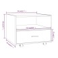 Tavolino Salotto Grigio Cemento 55x55x40 cm Legno Multistrato