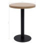 vidaXL Tavolo da Bistrot Marrone Chiaro 60 cm in MDF vidaXL Tavolo da Bistrot Marrone Chiaro 60 cm in MDF