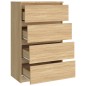 Credenza Rovere Sonoma 60x35x98,5 cm in Legno Multistrato Credenza Rovere Sonoma 60x35x98,5 cm in Legno Multistrato