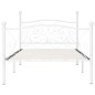 vidaXL Giroletto con Doghe Bianco in Metallo 90x200 cm vidaXL Giroletto con Doghe Bianco in Metallo 90x200 cm