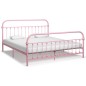vidaXL Giroletto Rosa in Metallo 180x200 cm vidaXL Giroletto Rosa in Metallo 180x200 cm