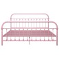 vidaXL Giroletto Rosa in Metallo 180x200 cm vidaXL Giroletto Rosa in Metallo 180x200 cm