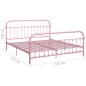 vidaXL Giroletto Rosa in Metallo 180x200 cm vidaXL Giroletto Rosa in Metallo 180x200 cm
