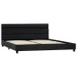 vidaXL Giroletto con LED Nero in Similpelle 140x200 cm