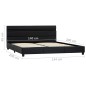 vidaXL Giroletto con LED Nero in Similpelle 140x200 cm