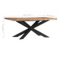 vidaXL Tavolo da Pranzo 180x90x76 cm in Legno Massello di Sheesham vidaXL Tavolo da Pranzo 180x90x76 cm in Legno Massello di Sheesham
