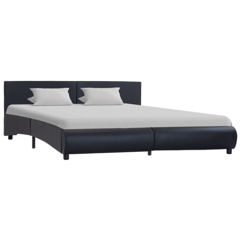 vidaXL Giroletto Nero in Similpelle 180x200 cm vidaXL Giroletto Nero in Similpelle 180x200 cm