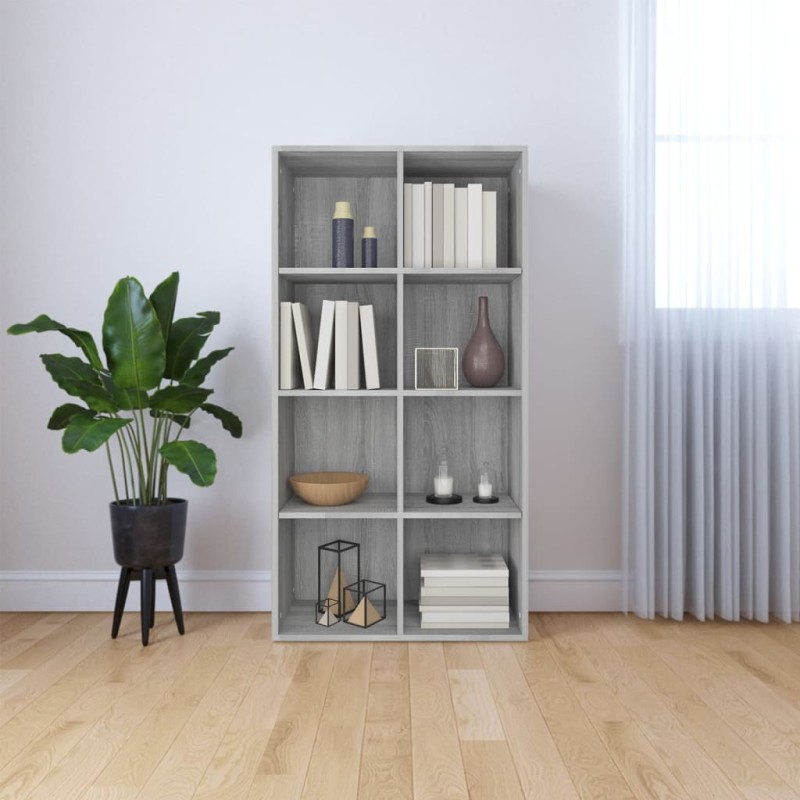 Libreria/Credenza Grigio Sonoma 66x30x130 cm Legno Multistrato Libreria/Credenza Grigio Sonoma 66x30x130 cm Legno Multistrato