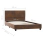 vidaXL Giroletto Marrone in Similpelle Scamosciata 100x200 cm vidaXL Giroletto Marrone in Similpelle Scamosciata 100x200 cm