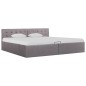 vidaXL Giroletto con Contenitore Grigio Talpa in Tessuto 180x200 cm vidaXL Giroletto con Contenitore Grigio Talpa in Tessuto 180x200 cm