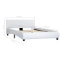 vidaXL Giroletto Bianco in Similpelle 140x200 cm vidaXL Giroletto Bianco in Similpelle 140x200 cm