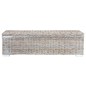 vidaXL Scatola Portaoggetti 120 cm Bianca Rattan Kubu e Massello Mango vidaXL Scatola Portaoggetti 120 cm Bianca Rattan Kubu e Massello Mango
