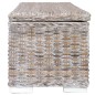 vidaXL Scatola Portaoggetti 120 cm Bianca Rattan Kubu e Massello Mango vidaXL Scatola Portaoggetti 120 cm Bianca Rattan Kubu e Massello Mango