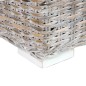 vidaXL Scatola Portaoggetti 120 cm Bianca Rattan Kubu e Massello Mango vidaXL Scatola Portaoggetti 120 cm Bianca Rattan Kubu e Massello Mango
