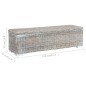vidaXL Scatola Portaoggetti 120 cm Bianca Rattan Kubu e Massello Mango vidaXL Scatola Portaoggetti 120 cm Bianca Rattan Kubu e Massello Mango