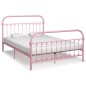 vidaXL Giroletto Rosa in Metallo 160x200 cm