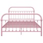 vidaXL Giroletto Rosa in Metallo 160x200 cm