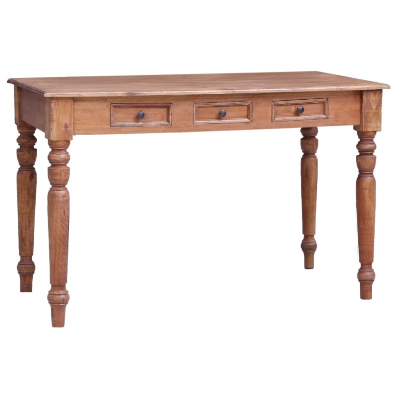 vidaXL Scrivania con Cassetti 117x57x75 cm in Legno Massello di Mogano