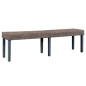 vidaXL Panca 160 cm Grigia in Rattan Naturale Kubu e Massello di Mango vidaXL Panca 160 cm Grigia in Rattan Naturale Kubu e Massello di Mango