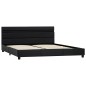 vidaXL Giroletto con LED Nero in Similpelle 160x200 cm