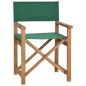 vidaXL Sedia da Regista in Legno Massello di Teak Verde vidaXL Sedia da Regista in Legno Massello di Teak Verde