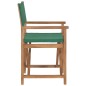 vidaXL Sedia da Regista in Legno Massello di Teak Verde vidaXL Sedia da Regista in Legno Massello di Teak Verde