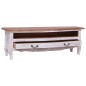 vidaXL Mobile Porta TV 120x30x40 cm Bianco Legno Massello di Recupero vidaXL Mobile Porta TV 120x30x40 cm Bianco Legno Massello di Recupero