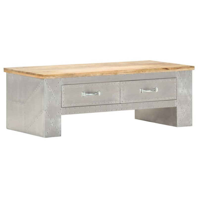 vidaXL Tavolino da Caffè Aviator 100x50x36 cm Legno Massello di Mango vidaXL Tavolino da Caffè Aviator 100x50x36 cm Legno Massello di Mango