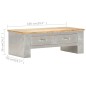 vidaXL Tavolino da Caffè Aviator 100x50x36 cm Legno Massello di Mango vidaXL Tavolino da Caffè Aviator 100x50x36 cm Legno Massello di Mango
