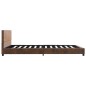 vidaXL Giroletto Marrone in Similpelle Scamosciata 120x200 cm
