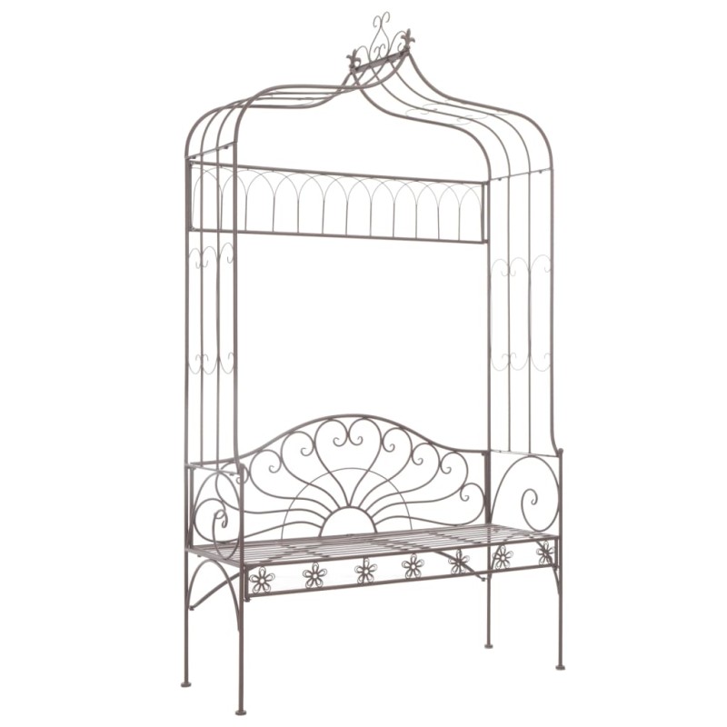 vidaXL Panchina da Giardino 122 cm in Ferro Marrone Anticato vidaXL Panchina da Giardino 122 cm in Ferro Marrone Anticato