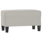 Panca Grigio Chiaro 70x35x41 cm in Microfibra Panca Grigio Chiaro 70x35x41 cm in Microfibra