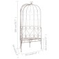 vidaXL Panchina da Giardino 95 cm in Ferro Marrone Anticato vidaXL Panchina da Giardino 95 cm in Ferro Marrone Anticato