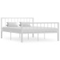 vidaXL Giroletto Bianco in Metallo 140x200 cm vidaXL Giroletto Bianco in Metallo 140x200 cm