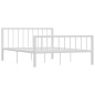 vidaXL Giroletto Bianco in Metallo 140x200 cm vidaXL Giroletto Bianco in Metallo 140x200 cm