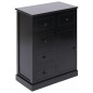 vidaXL Credenza con 10 Cassetti Nera 113x30x79 cm in Legno vidaXL Credenza con 10 Cassetti Nera 113x30x79 cm in Legno